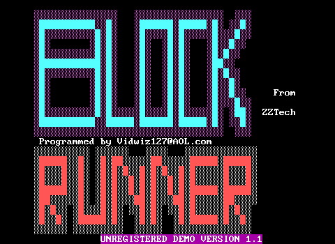 Block Runner Demo v1.1 Museum of ZZT